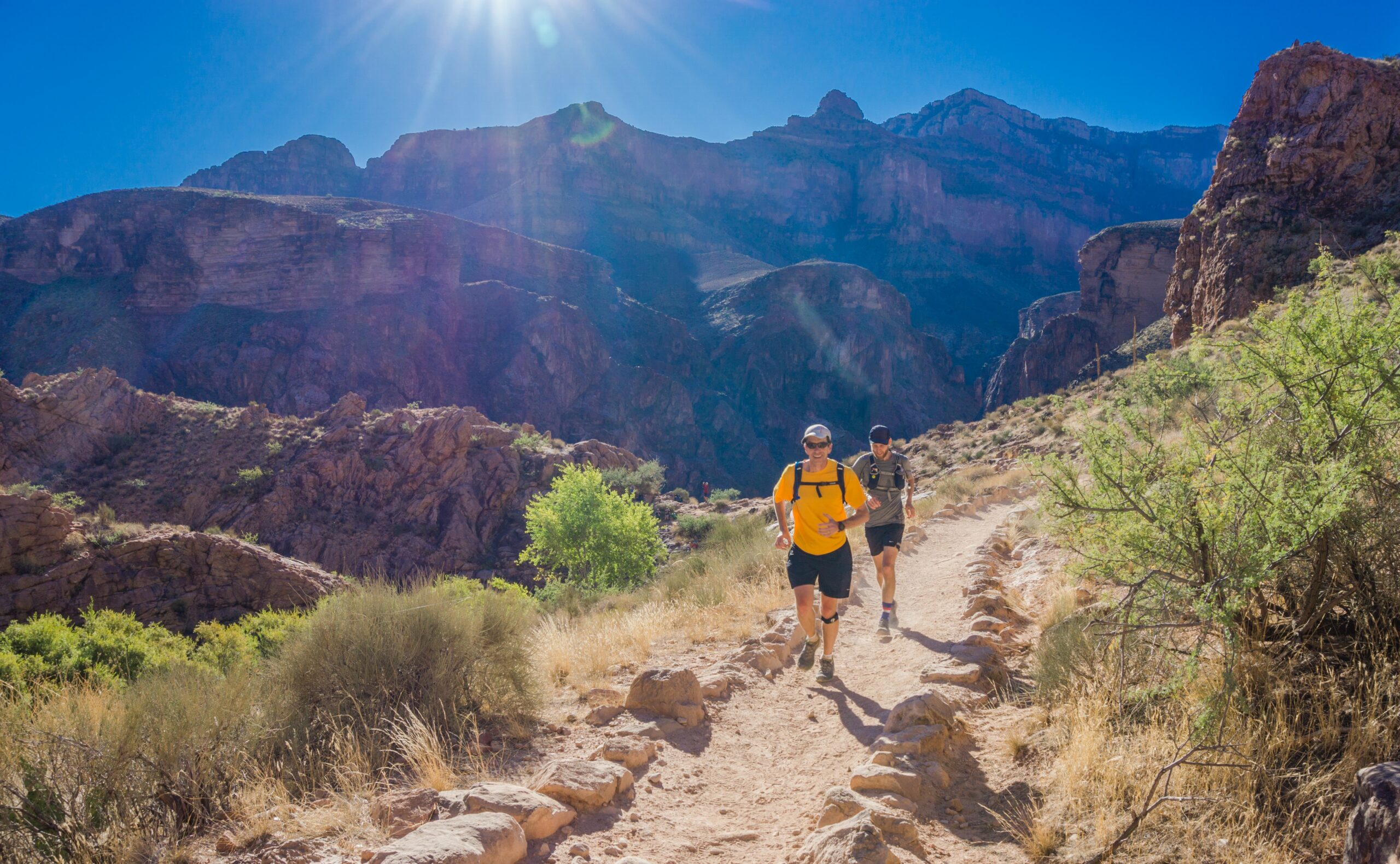 trail runner on single track trail