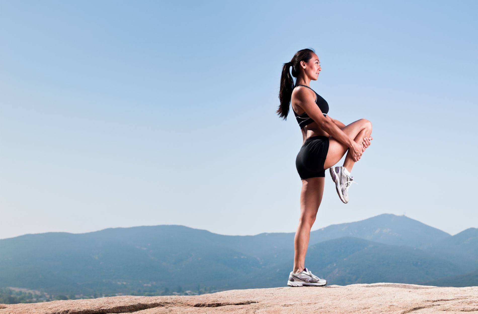 woman stretching